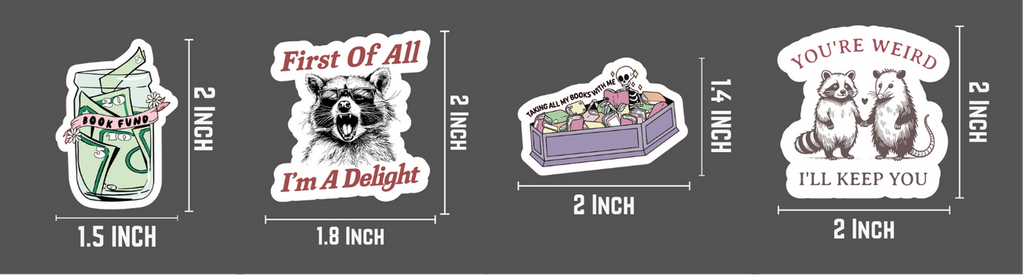 Slightly Unhinged Animal Stickers