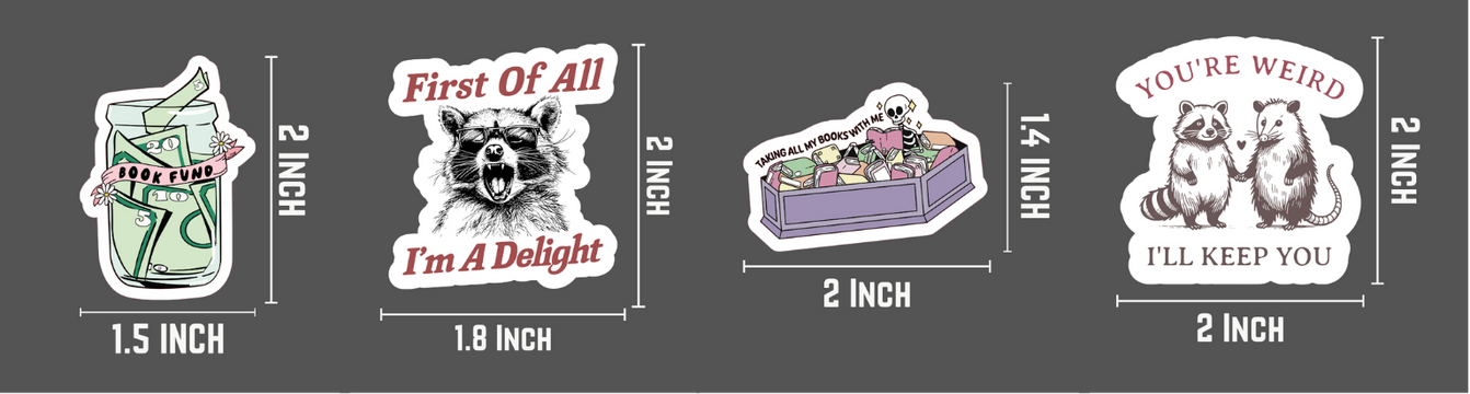 Slightly Unhinged Animal Stickers