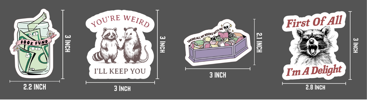 Slightly Unhinged Animal Stickers