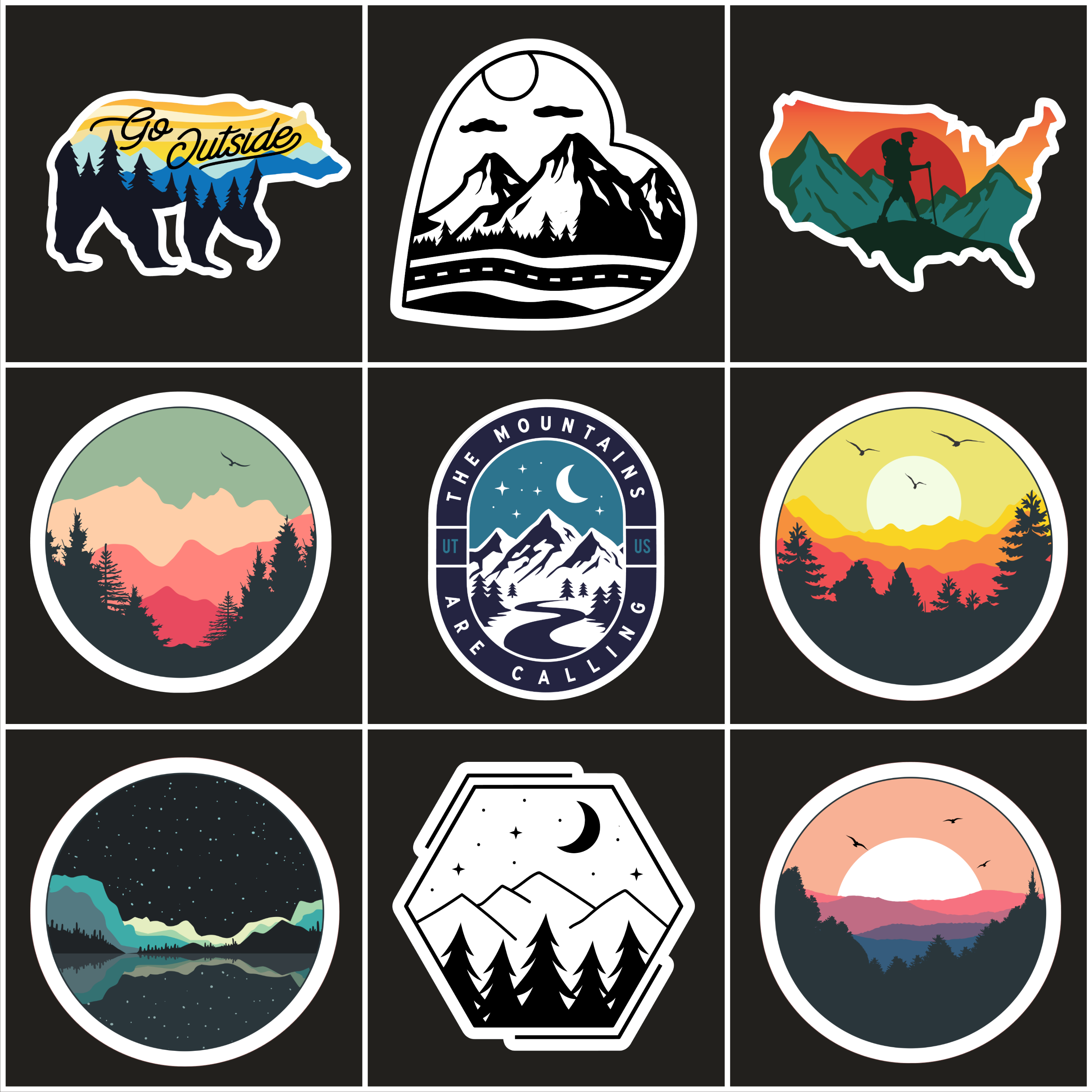 Nature and Outdoors Stickers